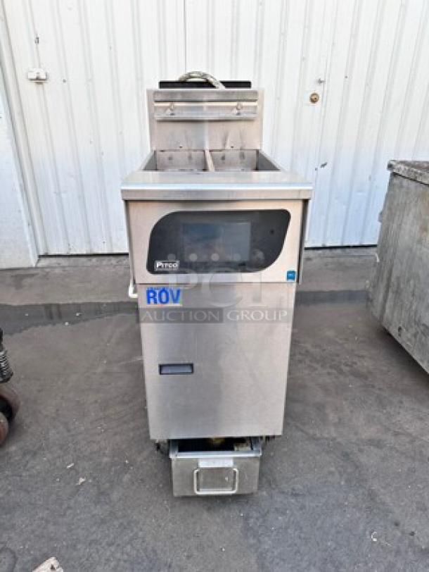 Late Model Pitco Gas Fryer With Filtration System Tested and Working! - Image 4 of 8