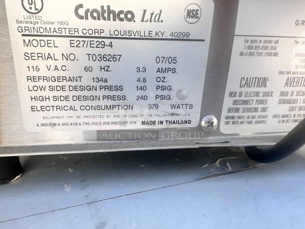 New! Crathco Two Flavor Cold Beverage Dispenser 115v  Base Only Working! - Image 7 of 8