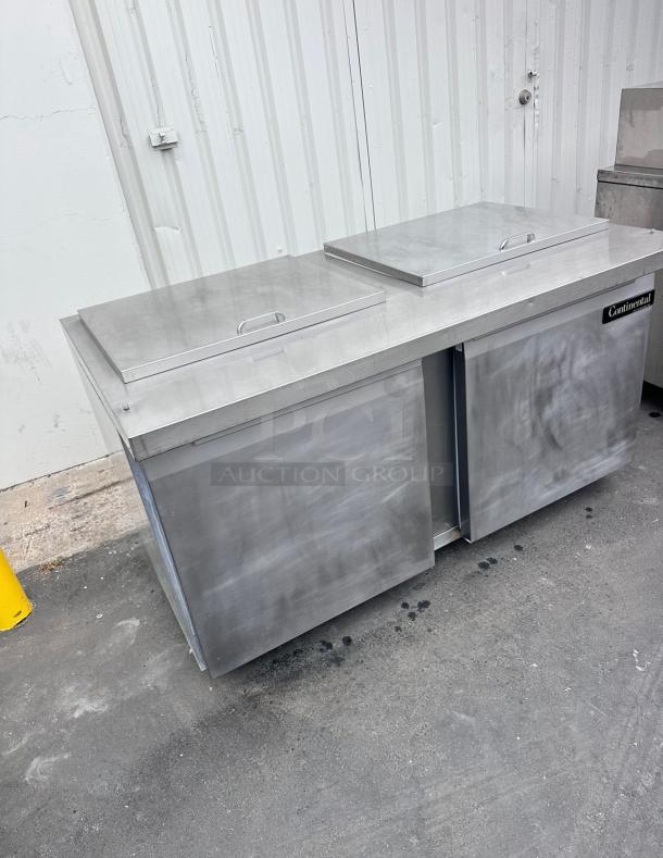 Continental 60" Refrigerated Sandwich Table 115v Tested and Working! - Image 5 of 8