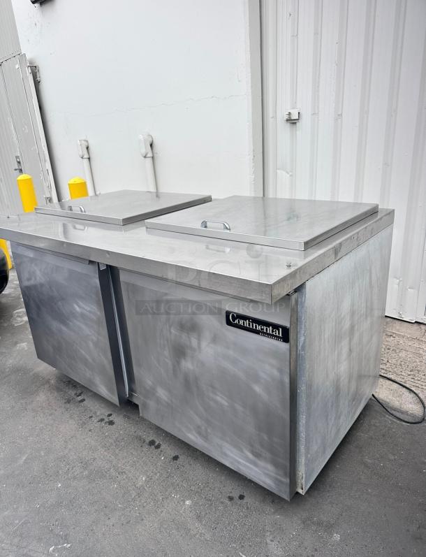Continental 60" Refrigerated Sandwich Table 115v Tested and Working! - Image 6 of 8