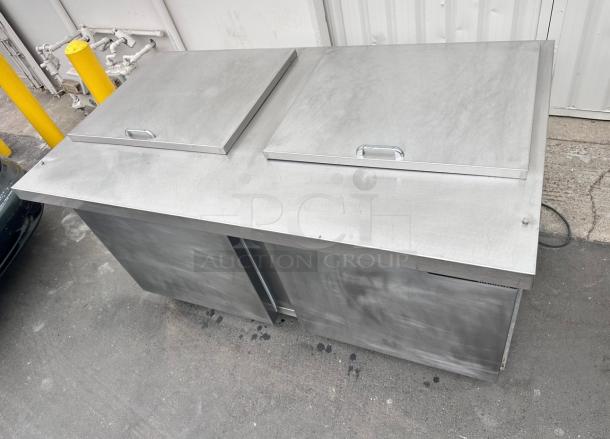 Continental 60" Refrigerated Sandwich Table 115v Tested and Working! - Image 8 of 8