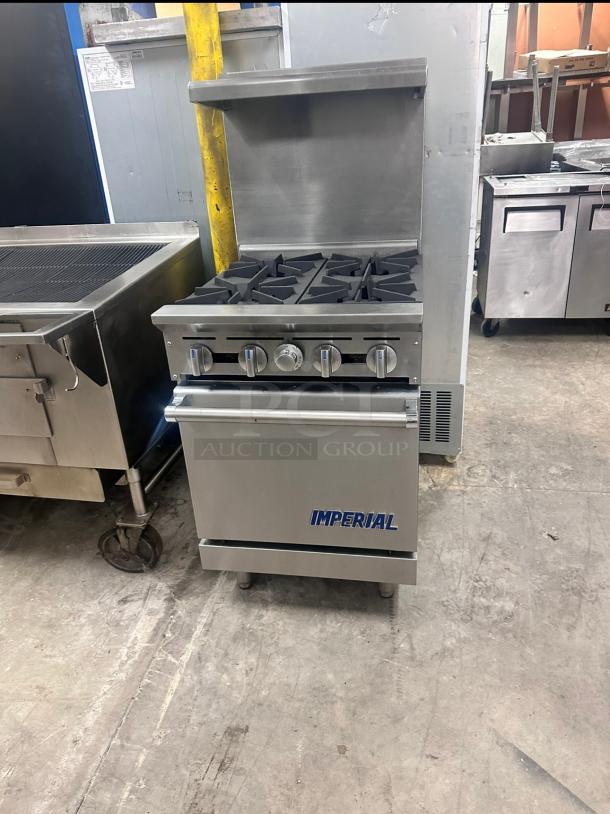 Excellent Condition Imperial 24" Gas 4 Burner With Oven Tested and Working! - Image 1 of 9