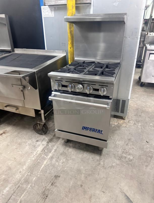 Excellent Condition Imperial 24" Gas 4 Burner With Oven Tested and Working! - Image 2 of 9