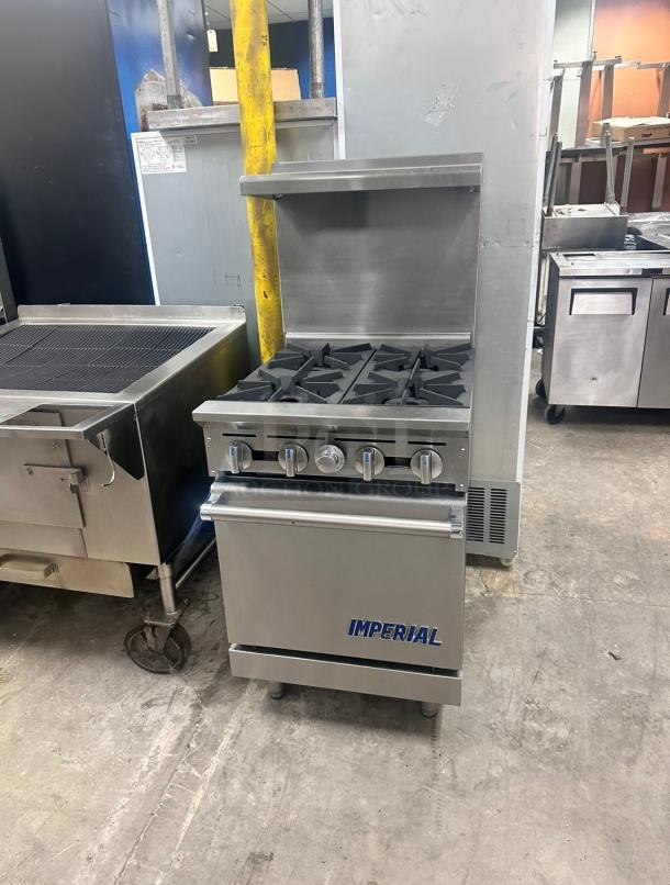 Excellent Condition Imperial 24" Gas 4 Burner With Oven Tested and Working! - Image 5 of 9