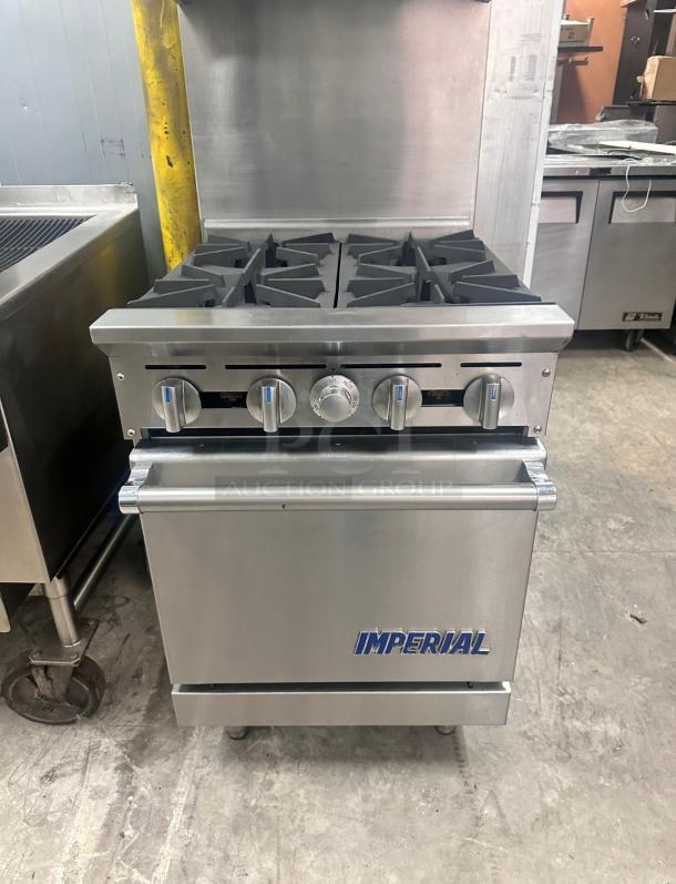 Excellent Condition Imperial 24" Gas 4 Burner With Oven Tested and Working! - Image 6 of 9