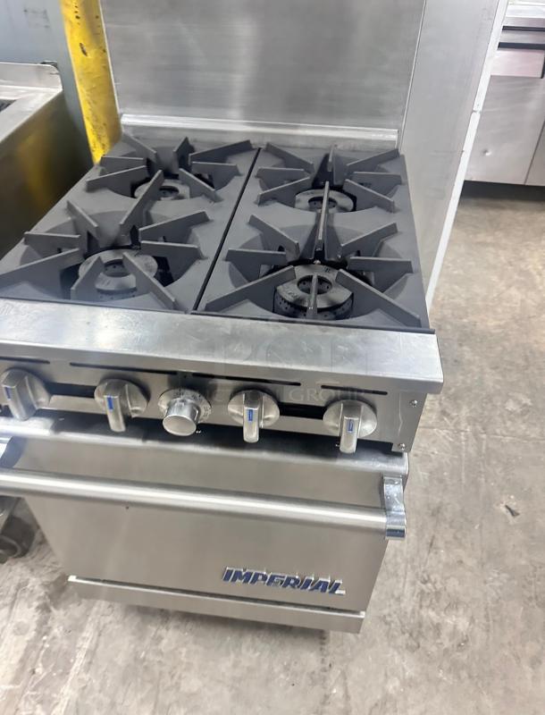 Excellent Condition Imperial 24" Gas 4 Burner With Oven Tested and Working! - Image 7 of 9