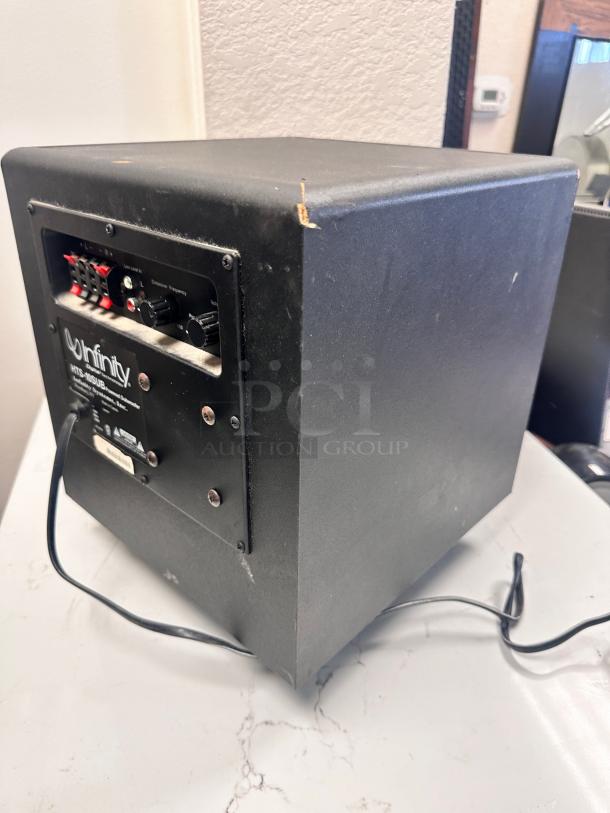 Infinity HTS-10SUB 10 Inch Powered Subwoofer 100 Watts 120v Tested and Working! - Image 5 of 7