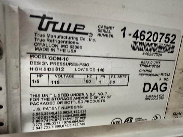 Nice True GDM-10 One Glass Refrigerator 115v Tested and Working! - Image 6 of 6
