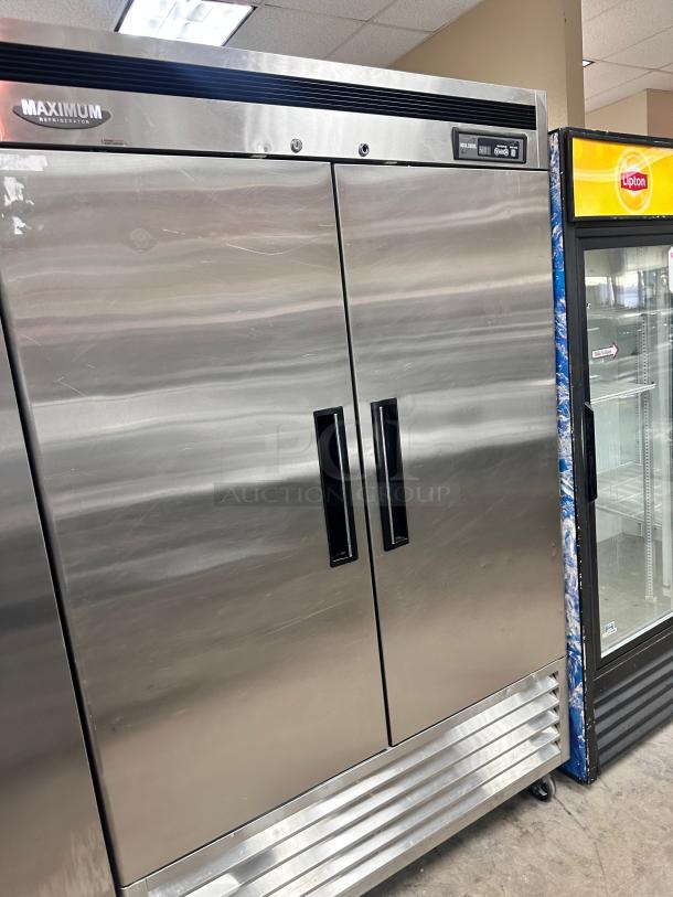 Excellent Condition Turbo Air  54" Two Section Reach In Refrigerator,115v Tested and Working! - Image 1 of 8