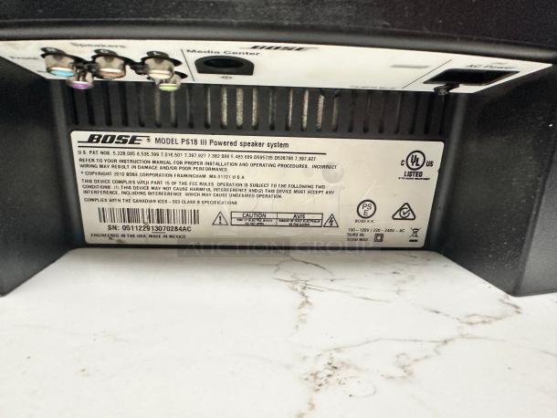 Excellent Condition Bose PS18 III Powered Speaker System Subwoofer 120v Tested and Working! - Image 10 of 10
