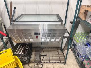 Commercial Glass Door Ice Cream Freezer Display 115v Tested and Working!