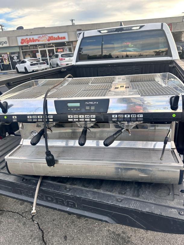 Late Model Nuova Simonelli Aurelia II  3 Group Volumetric Espresso Machine 220v 1 Ph Tested and Working! - Image 1 of 8