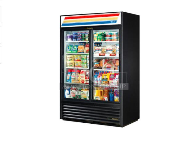 Excellent Condition! True 52" Two Sliding Glass Door Refrigerator 115 Volt Tested and Working! - Image 1 of 10