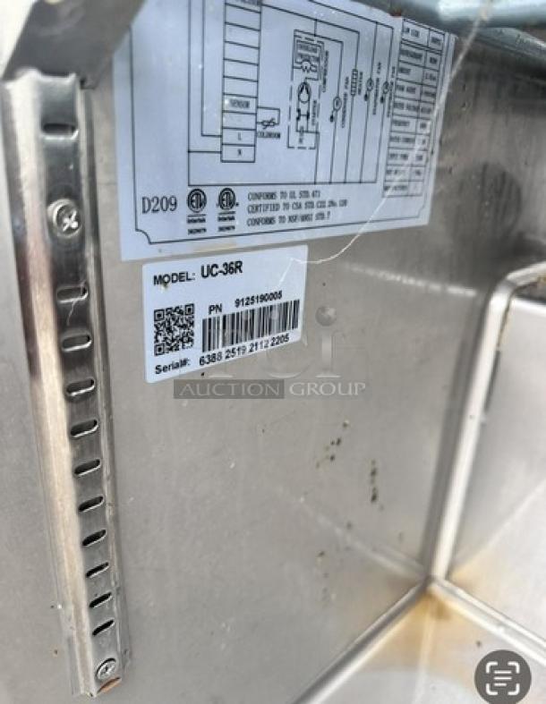 Commercial 36" Under Counter Refrigerator Tested and Working! - Image 8 of 8