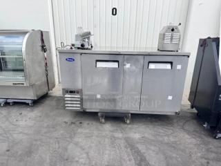 Commercial 69" Back Bar Refrigerator 115v Tested and Working!