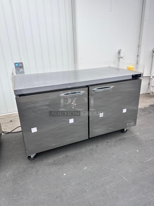 Commercial 60" Two Door Under Counter Freezer 115v Tested and Working! - Image 1 of 10