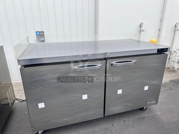 Commercial 60" Two Door Under Counter Freezer 115v Tested and Working! - Image 4 of 10