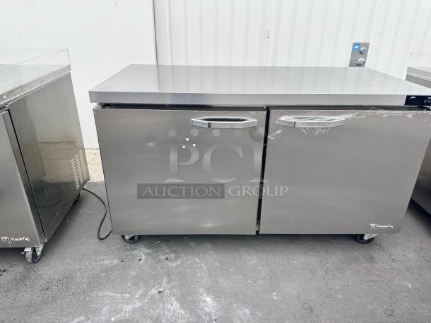 Commercial 60" Two Door Under Counter Freezer 115v Tested and Working! - Image 6 of 11
