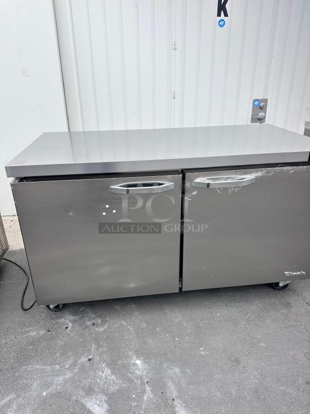 Commercial 60" Two Door Under Counter Freezer 115v Tested and Working! - Image 7 of 11