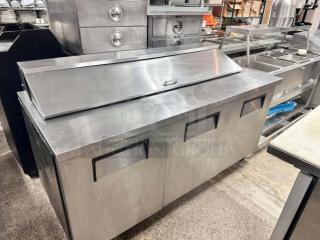 True 72" Commercial Sandwich Table 115v Tested and Working!