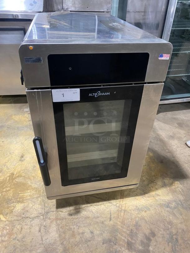 LATE MODEL! 2022! Alto-Shaam Vector H Series Commercial Stainless Steel Electric Powered Countertop Multi-Cook Oven! With 3 Individually Controlled Cooking Chamber Zones! With Ventless Structured Air Technology! On Legs! 208-240V 1 Phase! Model: VMC-H3H SN: 3153985-1! Working When Removed! - Image 1 of 8