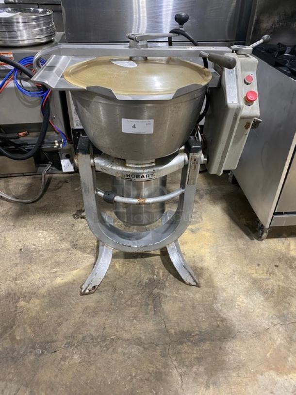 Hobart Commercial Floor Style 45Qt VCM/Cutter/MixerMincer! With Stainless Steel 90 Degree Tilting Bowl & Clear Lexan Cover! 200V 3 Phase! Model: HCM 450 SN: 31-1223-674! - Image 1 of 8