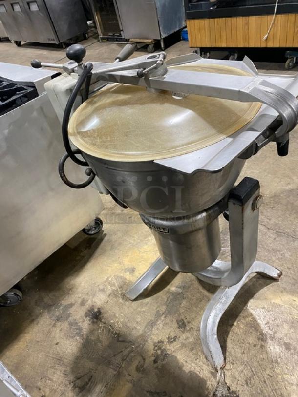 Hobart Commercial Floor Style 45Qt VCM/Cutter/MixerMincer! With Stainless Steel 90 Degree Tilting Bowl & Clear Lexan Cover! 200V 3 Phase! Model: HCM 450 SN: 31-1223-674! - Image 4 of 8