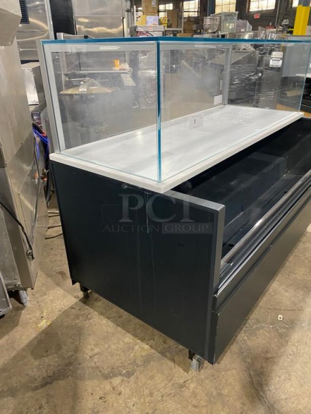 NICE! Structural Concepts Starbucks Style Refrigerated Open Grab-N-Go Display Case! With Top Glass Enclosed Merchandiser Showcase! On Legs! 220V 1 Phase! Model: SBZ6652DR SN: 1875277 HX369249! Working When Removed! - Image 2 of 8