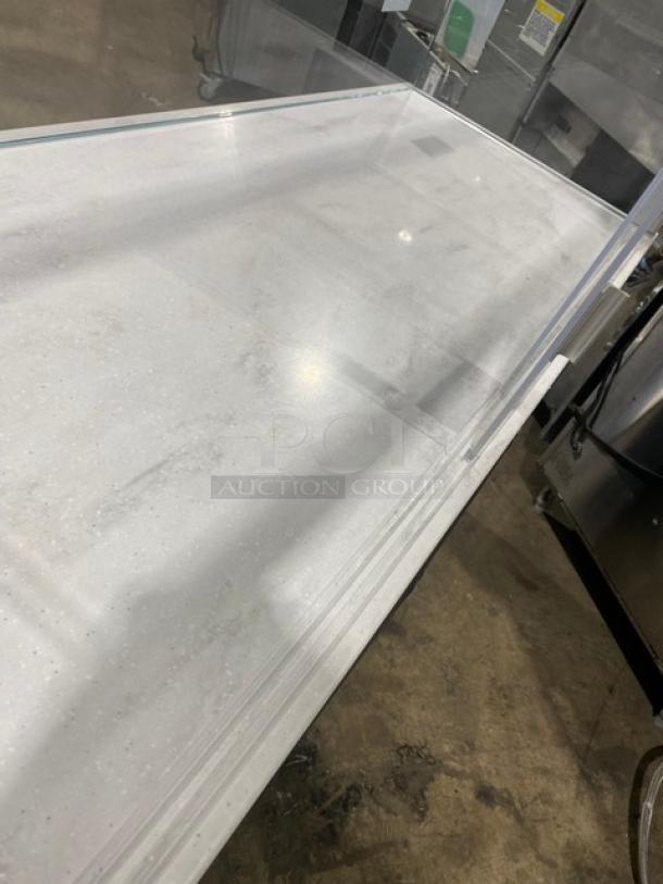 NICE! Structural Concepts Starbucks Style Refrigerated Open Grab-N-Go Display Case! With Top Glass Enclosed Merchandiser Showcase! On Legs! 220V 1 Phase! Model: SBZ6652DR SN: 1875277 HX369249! Working When Removed! - Image 5 of 8