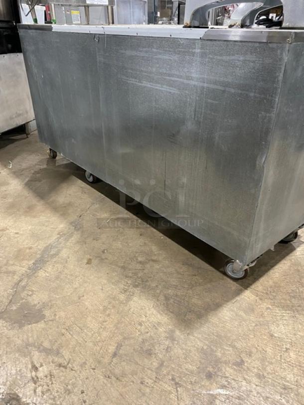 Leader Commercial Stainless Steel Refrigerated 3 Door Low Boy/Worktop Cooler! With Wire Shelves! On Casters! 115V 1 Phase! Model: LB72 R SN: PS043062! - Image 4 of 8