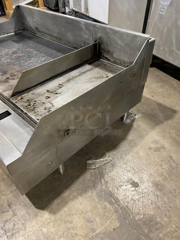 WoodStone Commercial Stainless Steel Natural Gas Powered Countertop Plancha Griddle! On Legs! 120V 1 Phase! Model: WS-PL-4836-4-CT SN: GP1B16OCT1807222! - Image 3 of 10