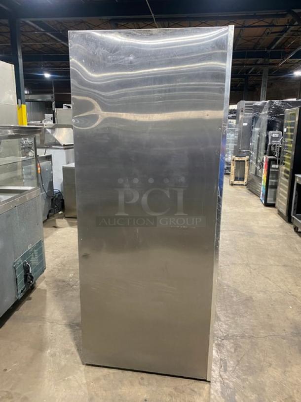 Leader Commercial Stainless Steel Double Sliding Glass Door Reach In Refrigerator Merchandiser! With Poly Coated Wire Racks! 115V 1 Phase! - Image 2 of 8