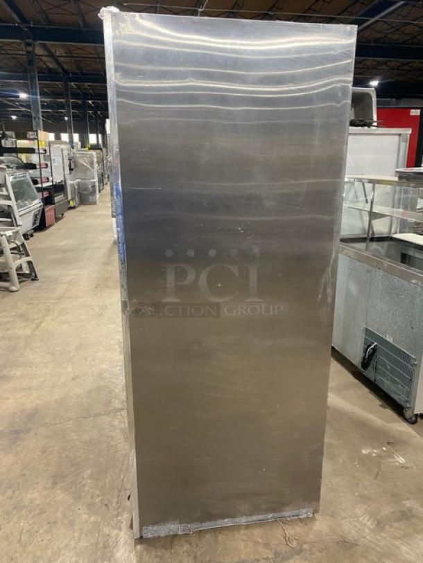 Leader Commercial Stainless Steel Double Sliding Glass Door Reach In Refrigerator Merchandiser! With Poly Coated Wire Racks! 115V 1 Phase! - Image 3 of 8
