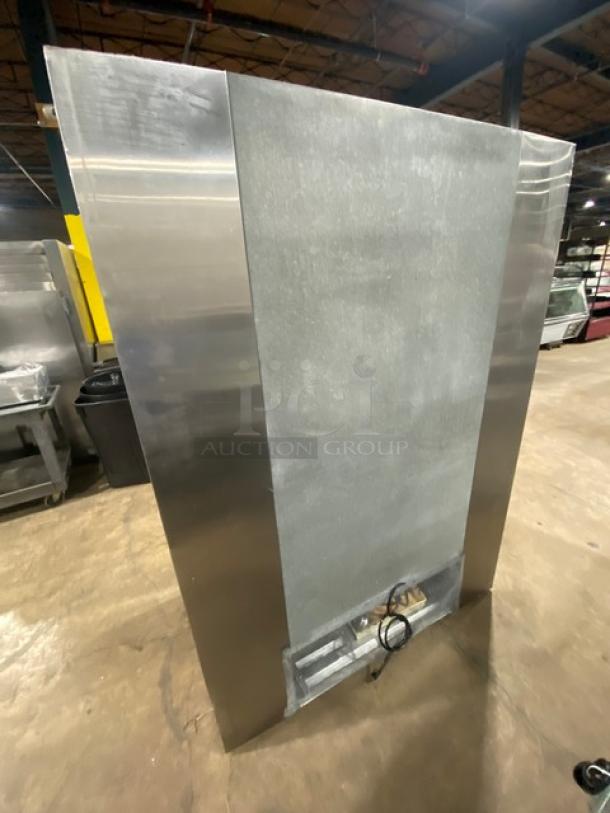Leader Commercial Stainless Steel Double Sliding Glass Door Reach In Refrigerator Merchandiser! With Poly Coated Wire Racks! 115V 1 Phase! - Image 4 of 8