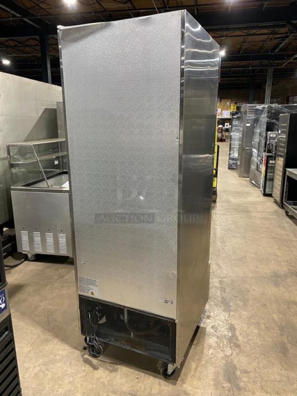 Wow! Sir Lawrence Commercial Stainless Steel Single Solid Door Reach In Freezer! With Poly Coated Wire Rack! Model: SLFRZ-1D SN: 6094171221060149! 115V! On Casters! Working When Removed! - Image 4 of 9
