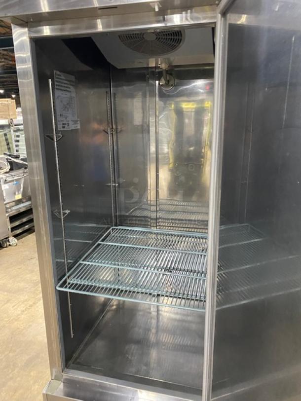 Wow! Sir Lawrence Commercial Stainless Steel Single Solid Door Reach In Freezer! With Poly Coated Wire Rack! Model: SLFRZ-1D SN: 6094171221060149! 115V! On Casters! Working When Removed! - Image 6 of 9
