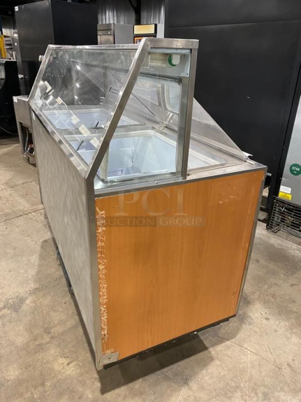 Beverage-Air Commercial Ice Cream/Frozen Yogurt Dipping Cabinet! With Sneeze Guard! With Raer Double Lift-Up Style Doors! With Tub Holders! 115V! Model: BRT68P! - Image 2 of 9