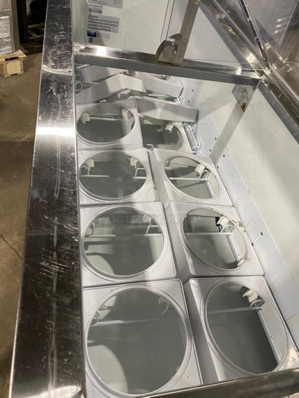 Avantco Commercial Ice Cream/Frozen Yogurt Dipping Cabinet! With Sneeze Guard! With Rear Double Lift-Up Style Doors! With Tub Holders! 110V! Model: 178CPW68HC! - Image 5 of 7