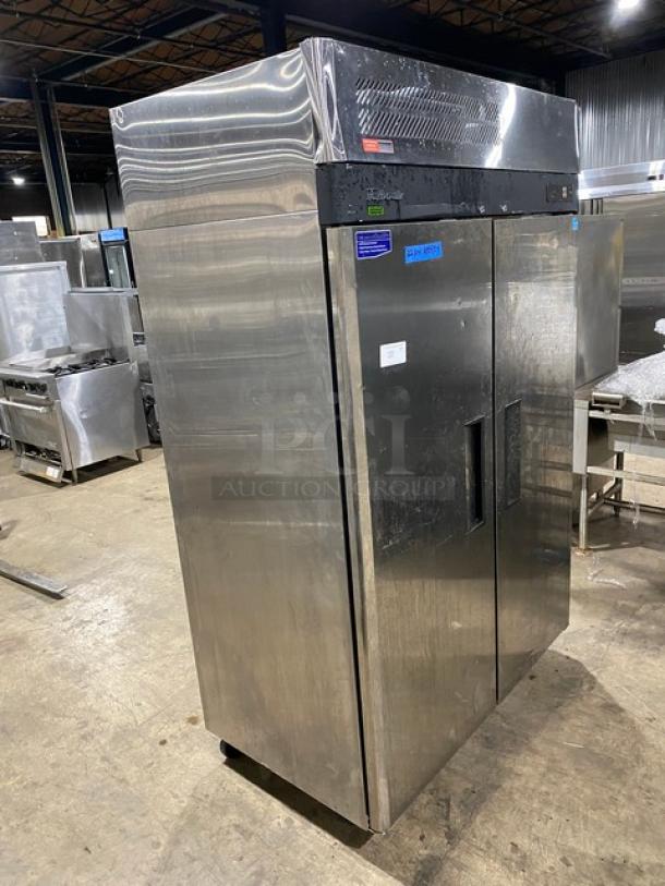 Turbo Air M3 Series Commercial Stainless Steel Solid Double Door Reach In Freezer! Model: M3F47-2-N! 115V 1 Phase! On Casters! - Image 2 of 9