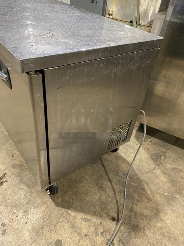 Clark Commercial Stainless Steel 2 Door Undercounter Lowboy/Worktop Freezer! With Poly Coated Wire Racks! On Casters! 115V 1 Phase! Model: UF60 SN: UF60-15040017! - Image 2 of 8