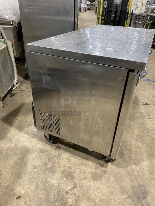 Clark Commercial Stainless Steel 2 Door Undercounter Lowboy/Worktop Freezer! With Poly Coated Wire Racks! On Casters! 115V 1 Phase! Model: UF60 SN: UF60-15040017! - Image 3 of 8