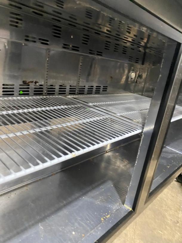 Clark Commercial Stainless Steel 2 Door Undercounter Lowboy/Worktop Freezer! With Poly Coated Wire Racks! On Casters! 115V 1 Phase! Model: UF60 SN: UF60-15040017! - Image 6 of 8