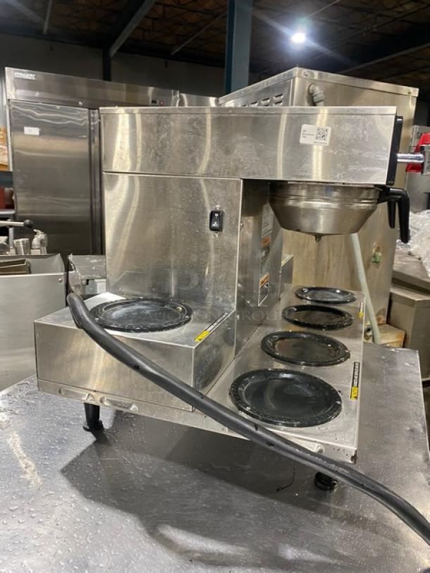 Bunn Commercial Stainless Steel Countertop Coffee Brewer! With 6 Warmers! With Hot Water Dispenser! On Legs! 120/208-240V 1 Phase! Model: AXIOM 0/6 TWIN SN: AXTN034443! - Image 3 of 10