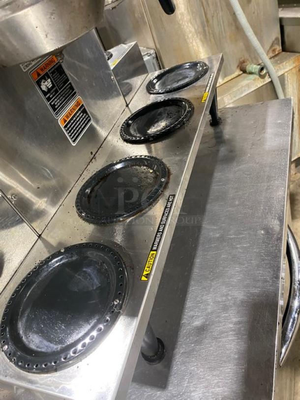 Bunn Commercial Stainless Steel Countertop Coffee Brewer! With 6 Warmers! With Hot Water Dispenser! On Legs! 120/208-240V 1 Phase! Model: AXIOM 0/6 TWIN SN: AXTN034443! - Image 8 of 10