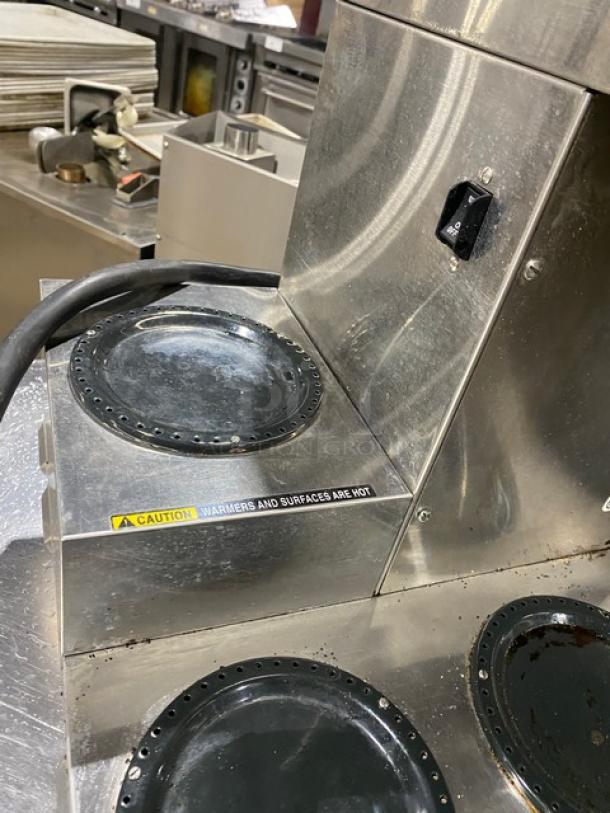 Bunn Commercial Stainless Steel Countertop Coffee Brewer! With 6 Warmers! With Hot Water Dispenser! On Legs! 120/208-240V 1 Phase! Model: AXIOM 0/6 TWIN SN: AXTN034443! - Image 9 of 10