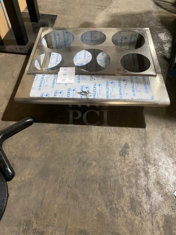New! Commercial Stainless Steel 6 Hole Steam Table Adapter Plate & Hot Well! With Drain Hole! - Image 4 of 4