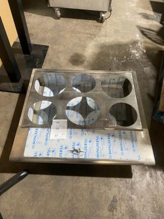 New! Commercial Stainless Steel 6 Hole Steam Table Adapter Plate & Hot Well! With Drain Hole!