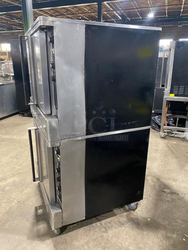 Blodgett Commercial Stainless Steel Natural Gas Powered Double Stacked Convection Oven! With Wire Oven Racks! SN: 1286R7468101! On Casters! 2X Your Bid Makes One Unit! - Image 2 of 10