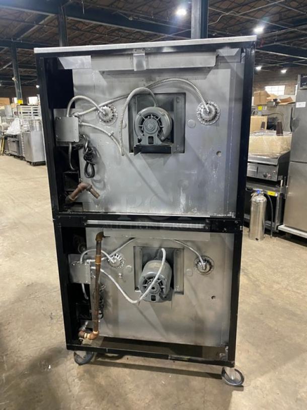 Blodgett Commercial Stainless Steel Natural Gas Powered Double Stacked Convection Oven! With Wire Oven Racks! SN: 1286R7468101! On Casters! 2X Your Bid Makes One Unit! - Image 4 of 10