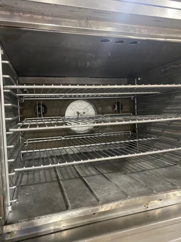 Blodgett Commercial Stainless Steel Natural Gas Powered Double Stacked Convection Oven! With Wire Oven Racks! SN: 1286R7468101! On Casters! 2X Your Bid Makes One Unit! - Image 6 of 10